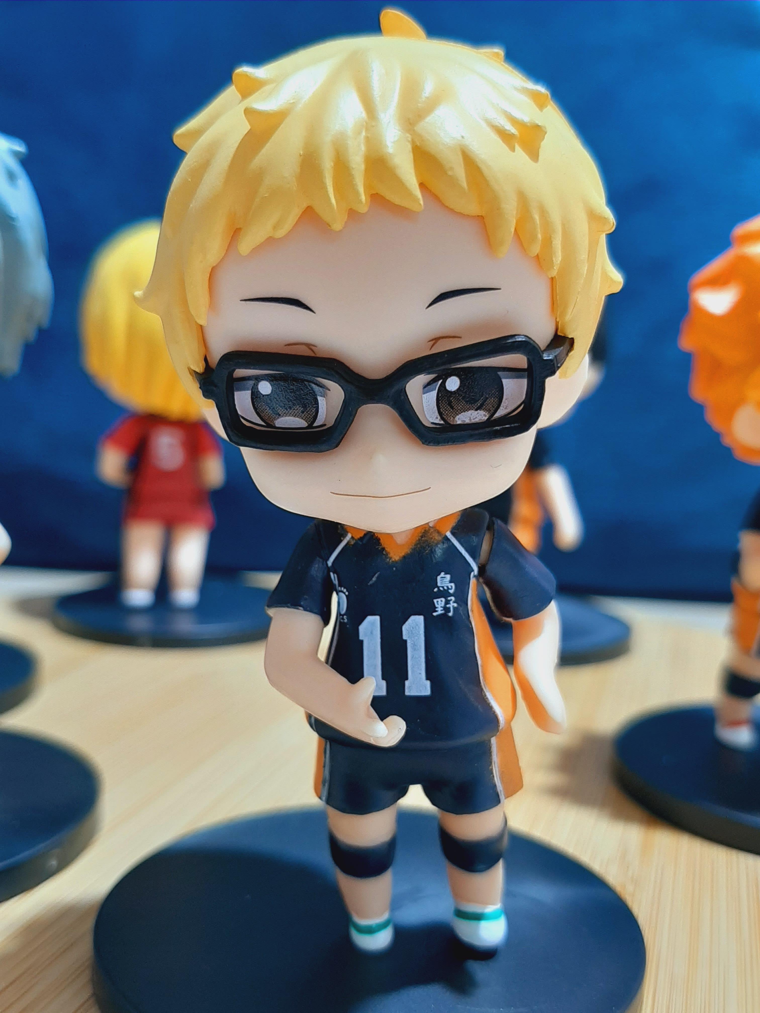 Anime Haikyuu - Sugawara Mini Figür 6'li Set Biblo Anime Manga Figür 9 cm  Karakter Figur