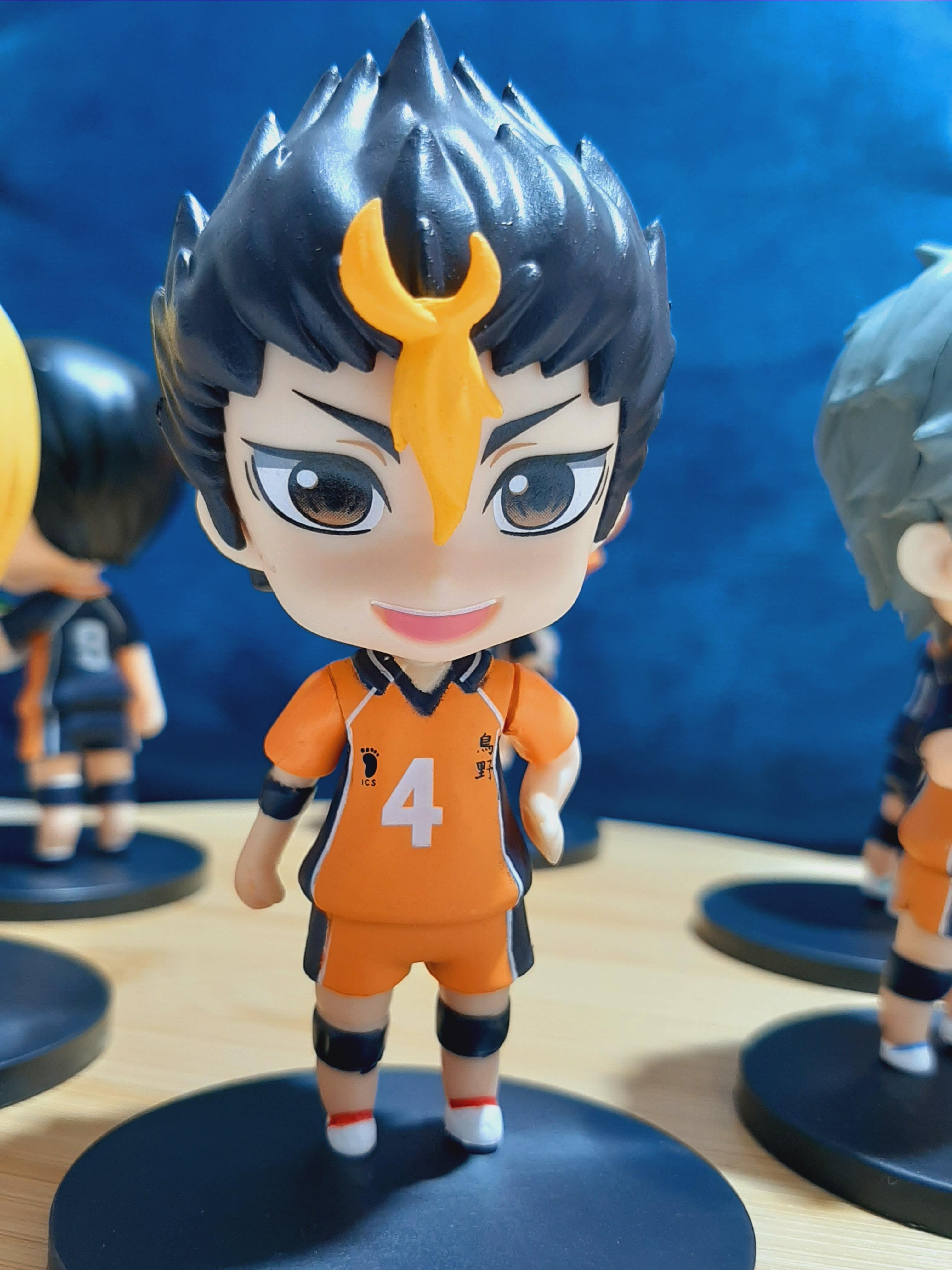 Anime Haikyuu - Sugawara Mini Figür 6'li Set Biblo Anime Manga Figür 9 cm  Karakter Figur