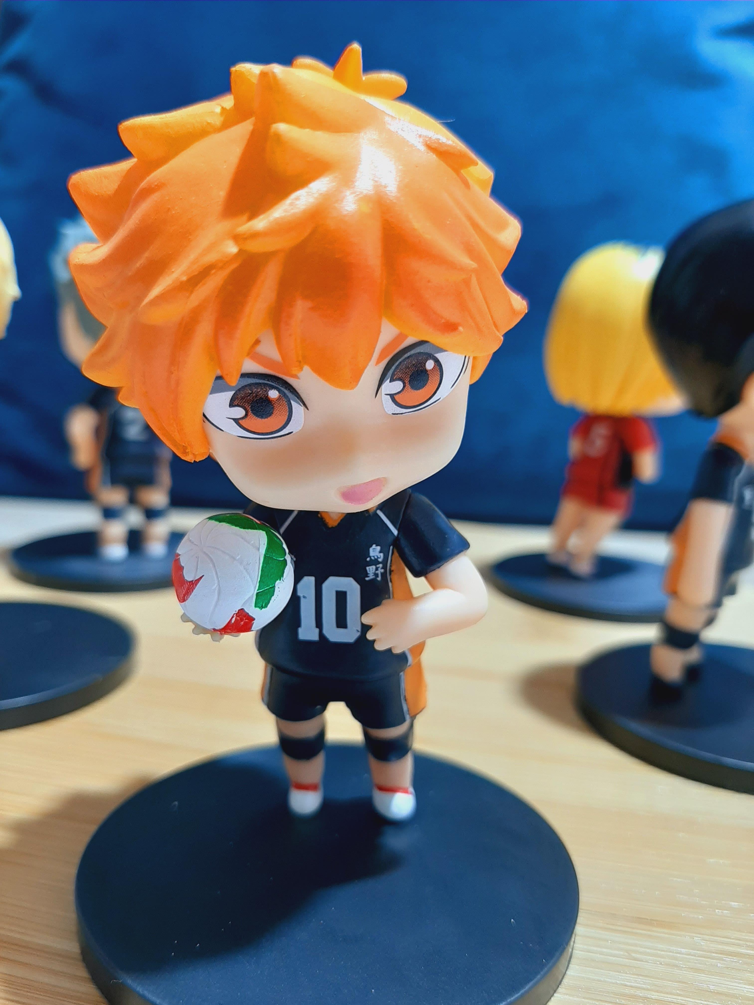 Anime Haikyuu - Sugawara Mini Figür 6'li Set Biblo Anime Manga Figür 9 cm  Karakter Figur
