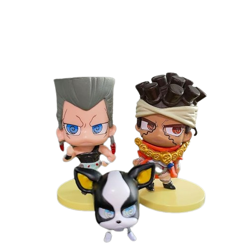 7 Parça Sevimli Versiyonu JoJo Tuhaf Macera Figürü Jonathan Joestar Dio Brando Erina Joestar Caesar Anthonio Zeppeli PVC Action Figure Seti Karakter Figur