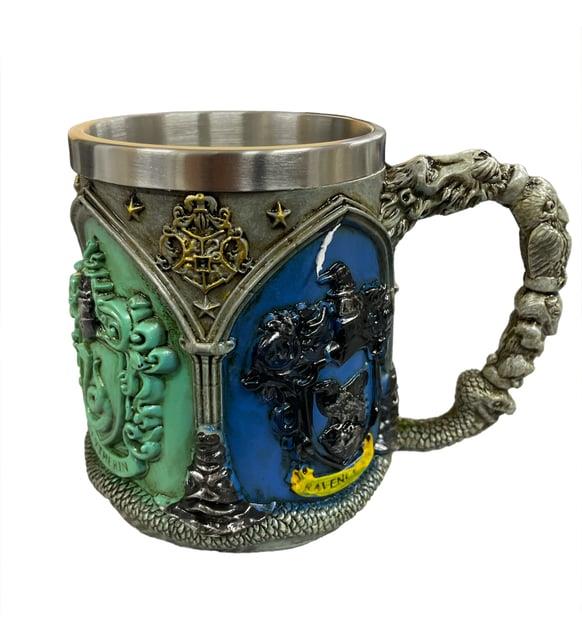 Hufflepuff Gryfindor Slytherin Ravenclaw Figürlü Paslanmaz Çelik Kupa Bardak KARAKTER FİGÜR
