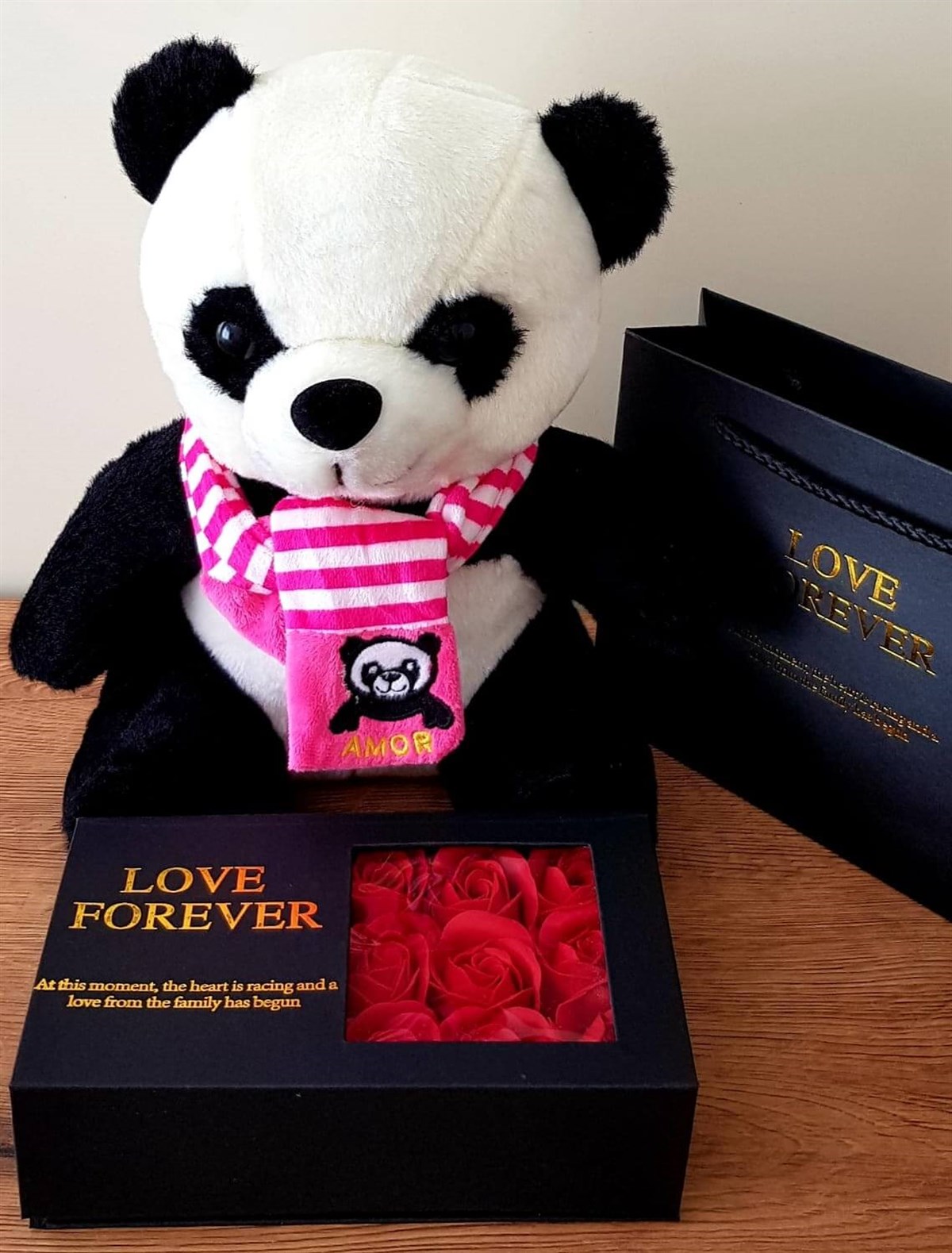 Ferrero Rocher Çikolata Sevimli Pelüş Panda Ve Kutulu Kupa Hediye Seti HEDİYE