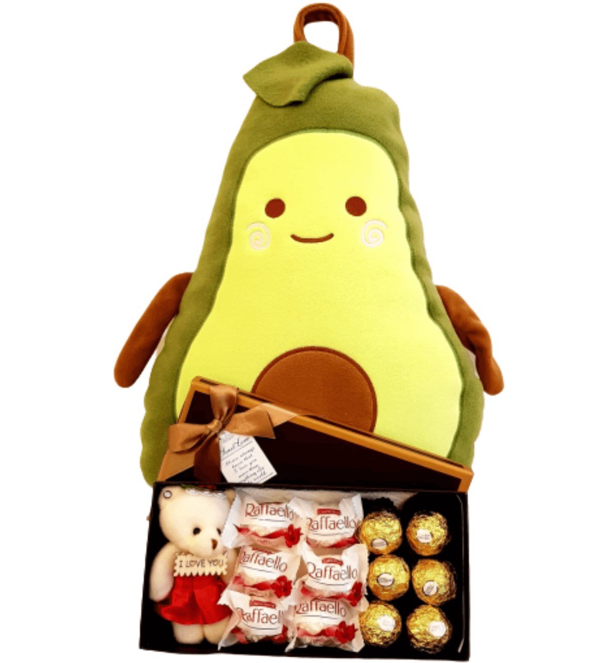 Sevgiliye Hediye Nisa'nın Avokado Yastığı Karışık Ferrero Çikolata Set HEDİYE