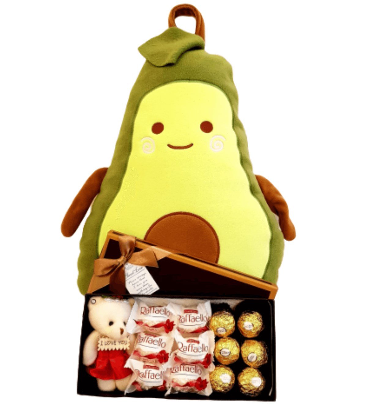 Sevgiliye Hediye Nisa'nın Avokado Yastığı Karışık Ferrero Çikolata Set HEDİYE