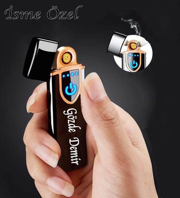  Kişiye Özel İsimli Dokunmatik Elektirikl Şarjlı Çakmak Erkek Arkadaşa Hediye ÇAKMAK MODELLERİ