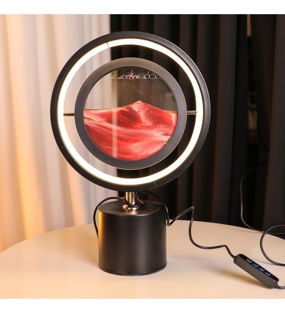 Dekoratfi Led Işıklı Neon Masa Lambası Hareketli Kum Saati KAR KÜRELERİ