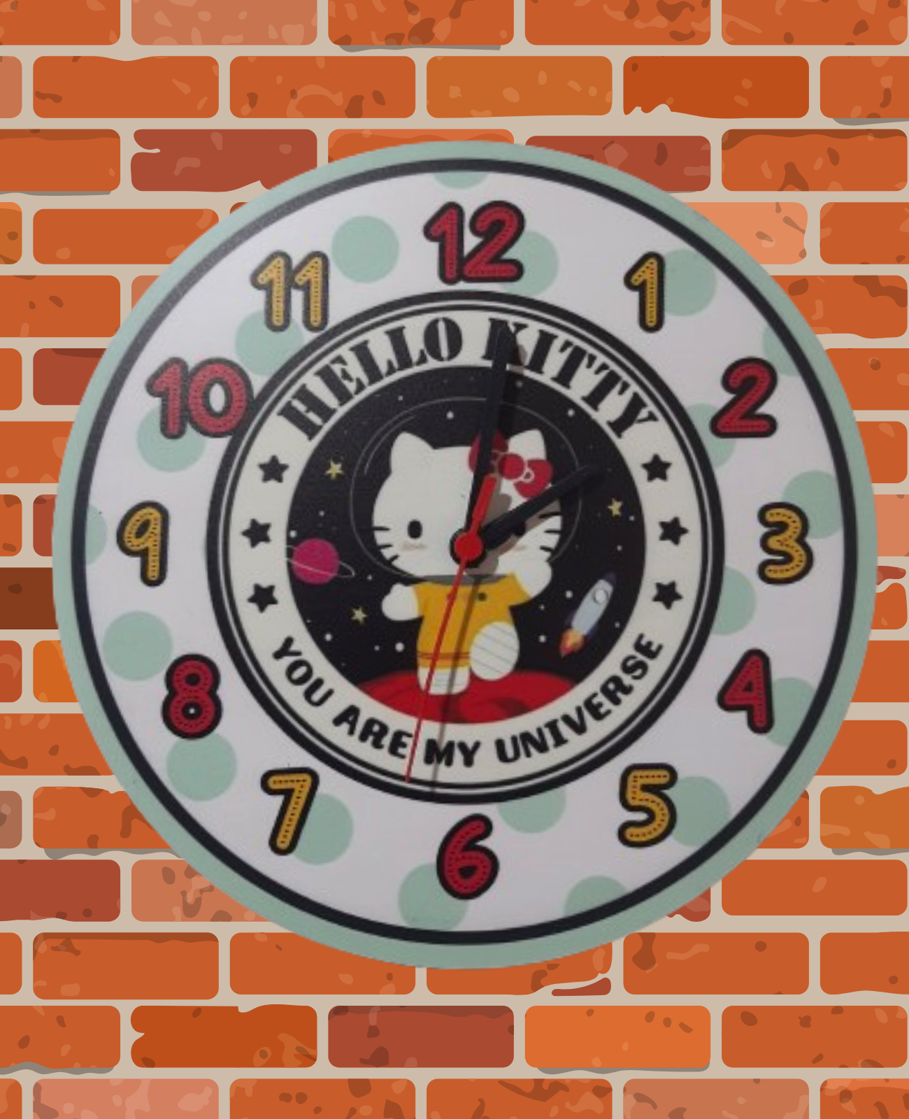 Hello Kıtty Çocuk Odası Duvar Saati Sessiz Mekanizma  DUVAR SAATLERİ