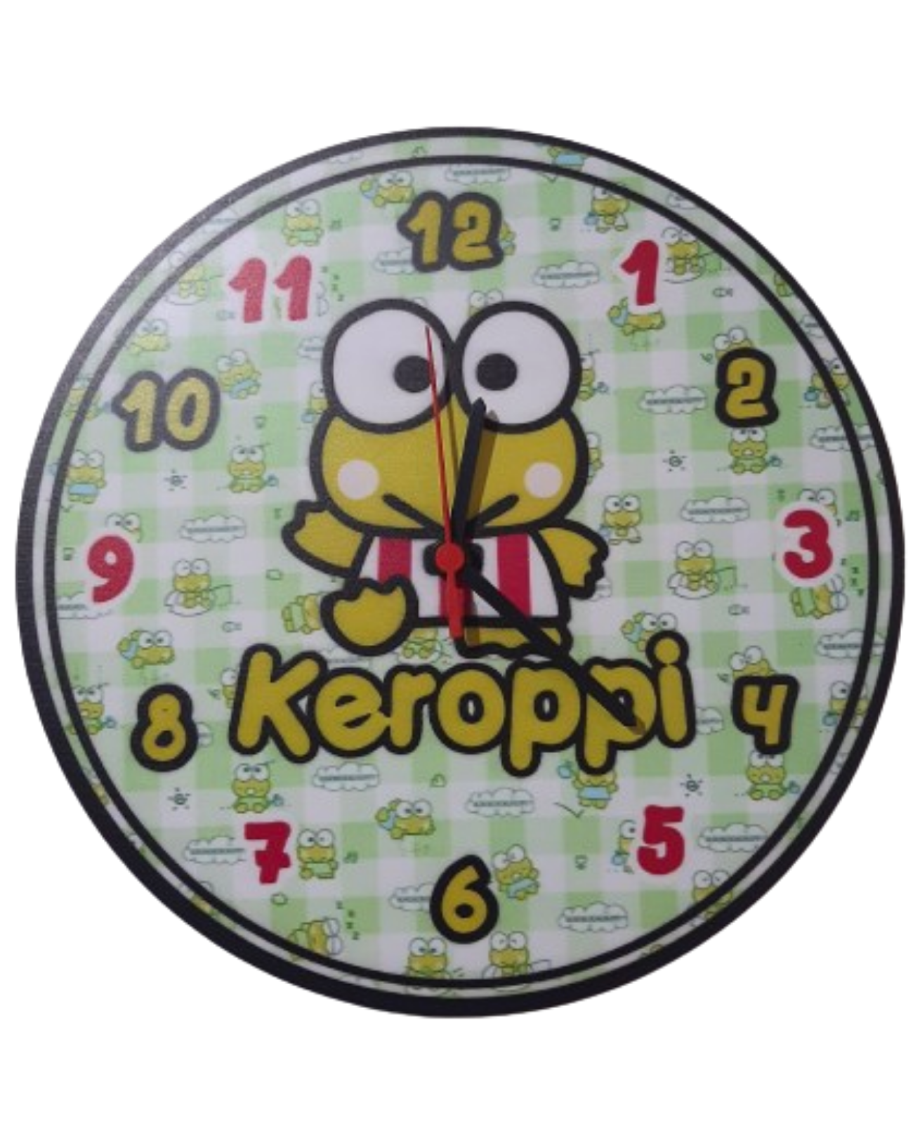 Keroppi Çocuk Odası Duvar Saati Sessiz Mekanizma DUVAR SAATLERİ
