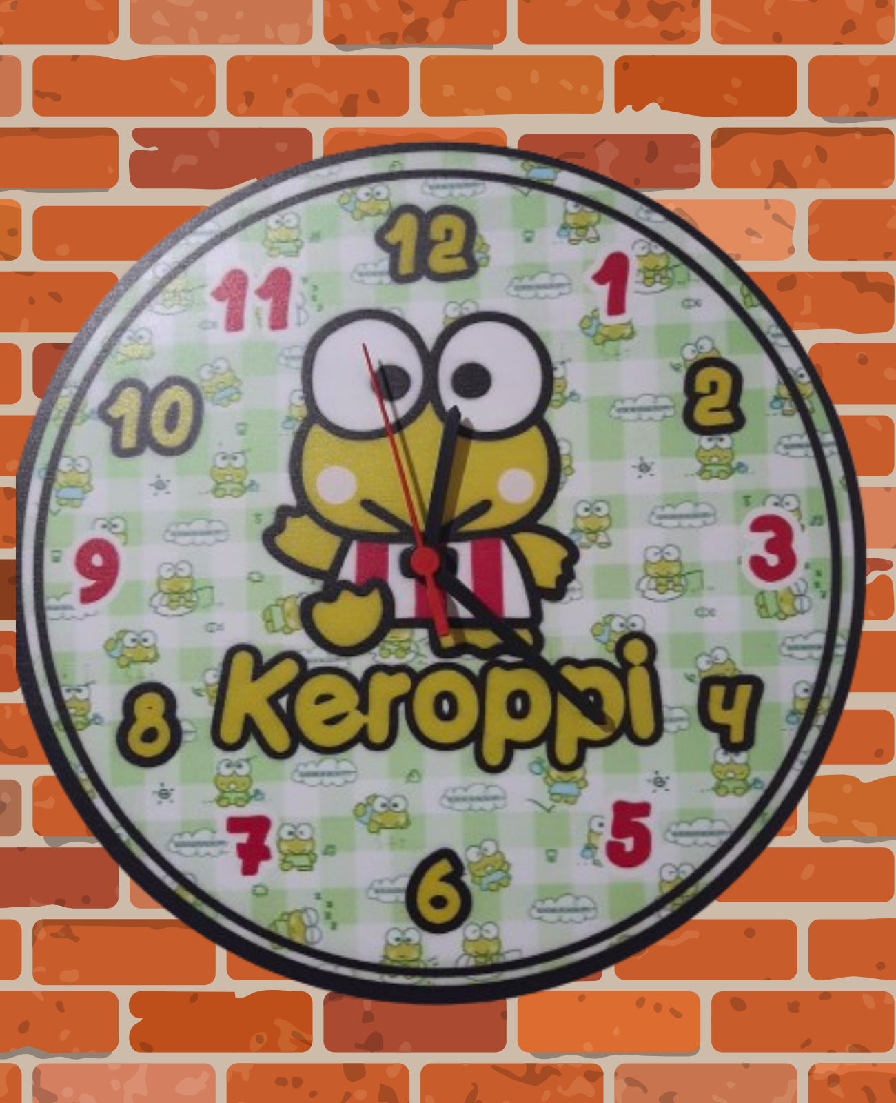 Keroppi Çocuk Odası Duvar Saati Sessiz Mekanizma DUVAR SAATLERİ