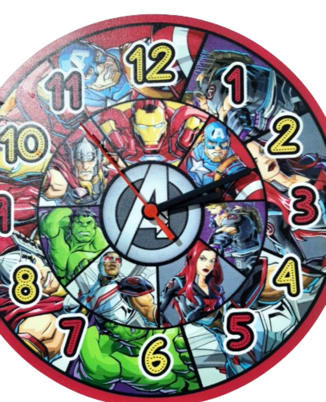 MARVEL Karakter Çocuk Odası Duvar Saati Sessiz Mekanizma DUVAR SAATLERİ