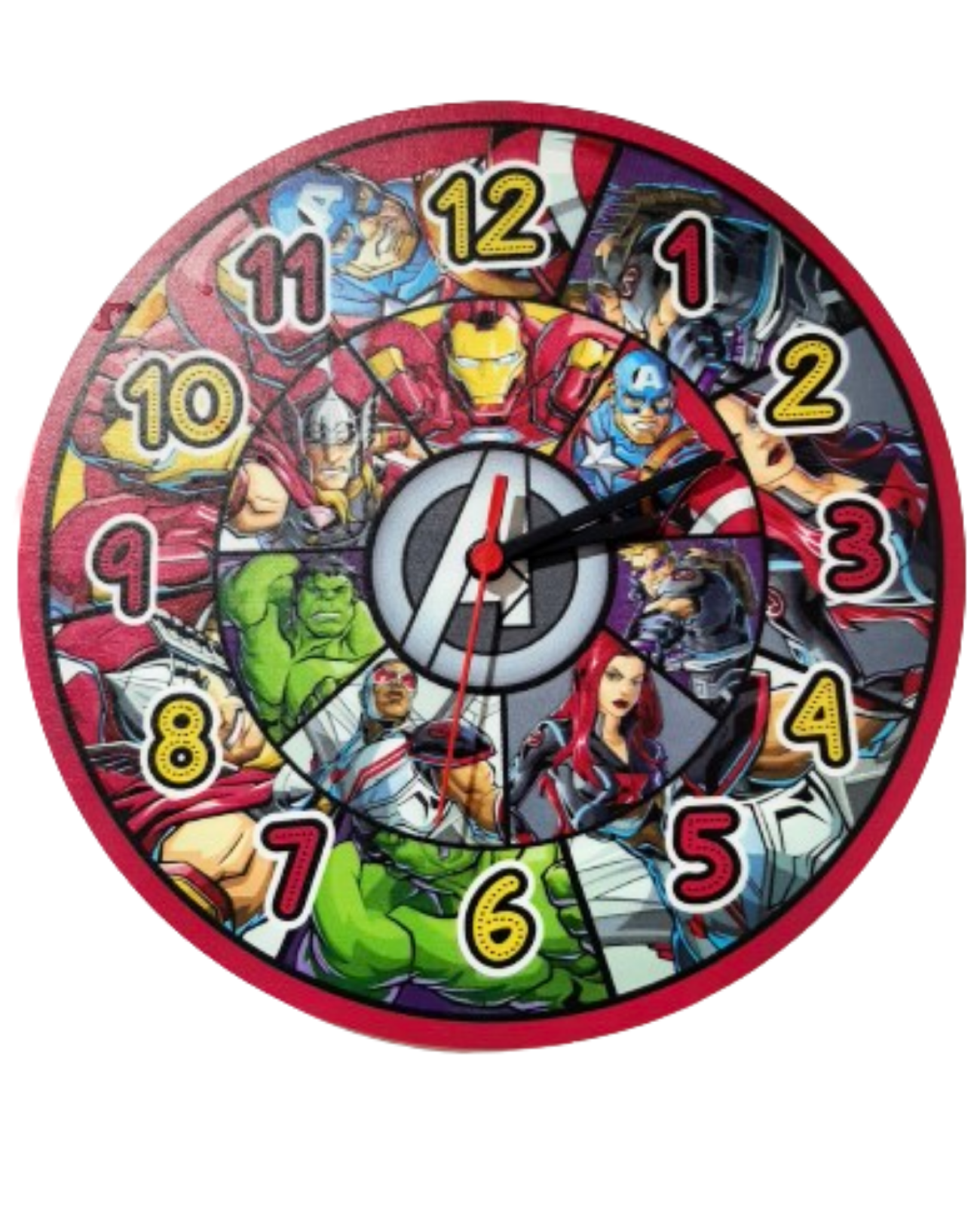 MARVEL Karakter Çocuk Odası Duvar Saati Sessiz Mekanizma DUVAR SAATLERİ