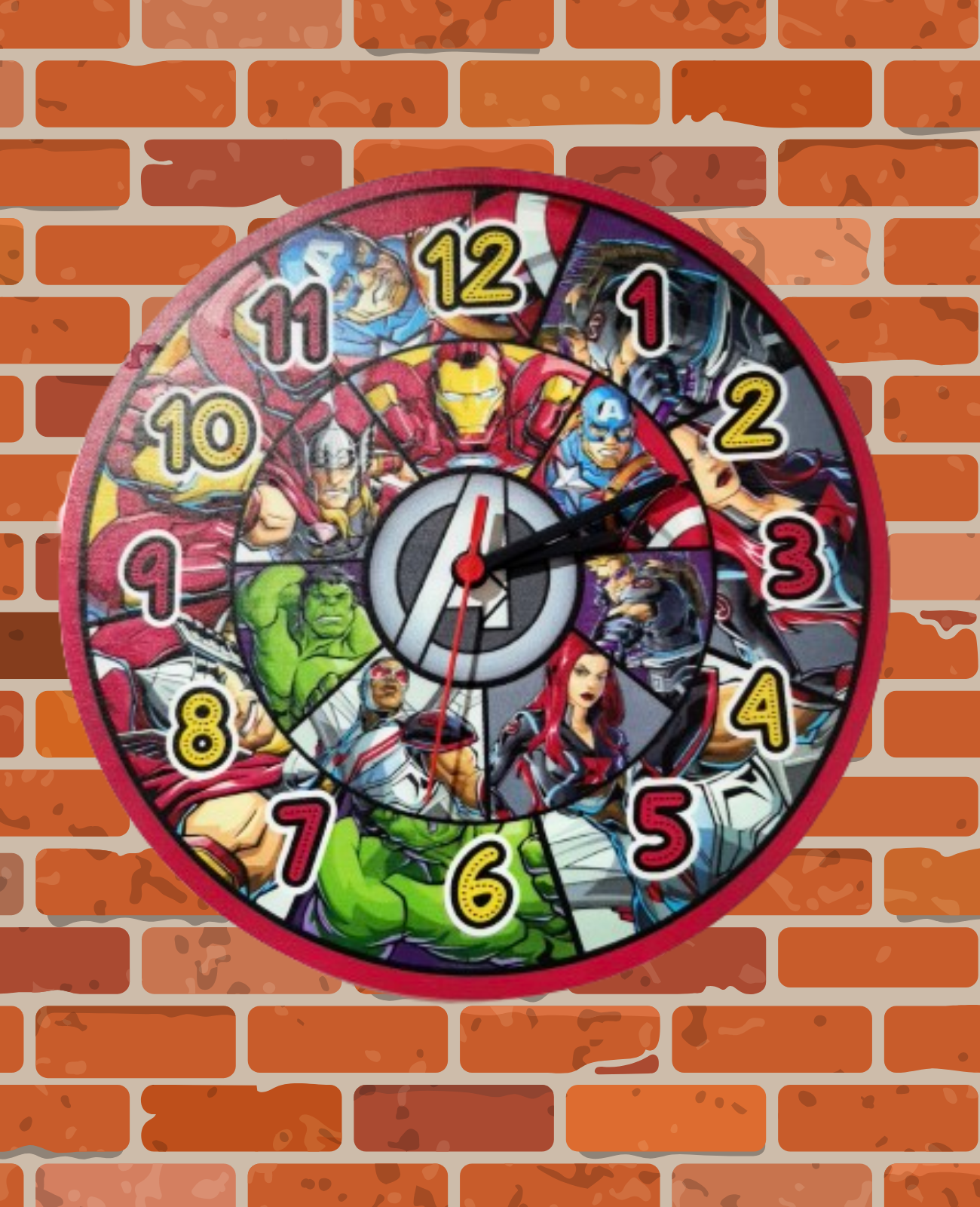MARVEL Karakter Çocuk Odası Duvar Saati Sessiz Mekanizma DUVAR SAATLERİ