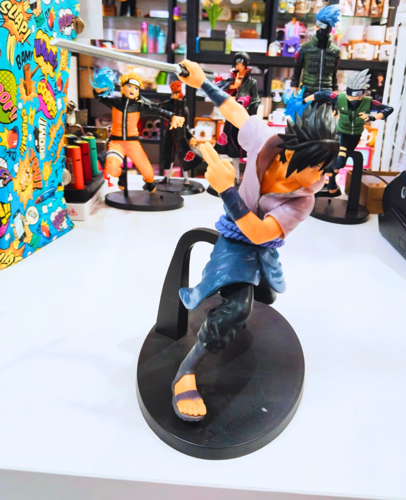 Sasuke Uchiha Figürü 20 cm - Koleksiyonluk PVC Anime Naruto Figür  NARUTO FİGÜR