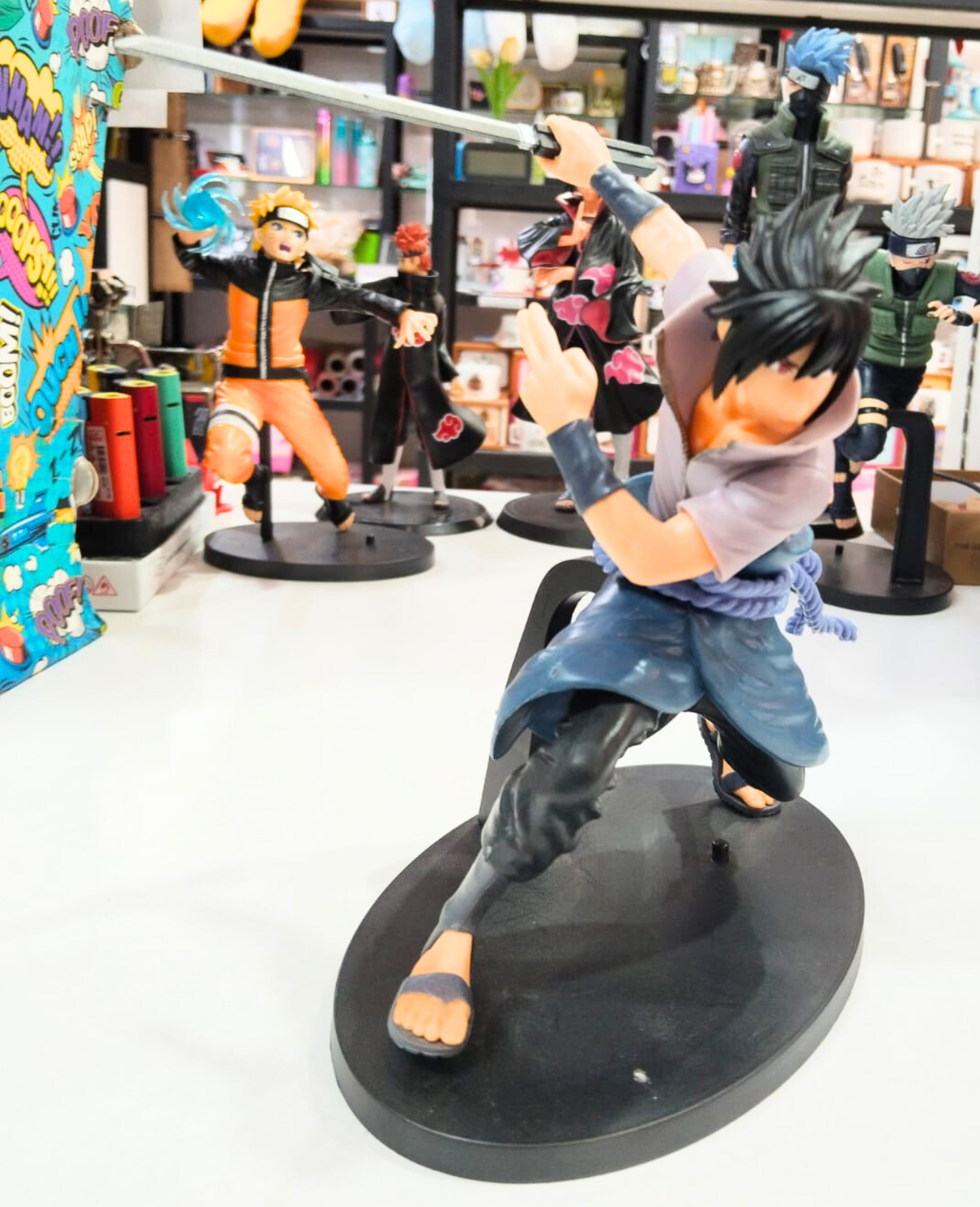 Sasuke Uchiha Figürü 20 cm - Koleksiyonluk PVC Anime Naruto Figür  NARUTO FİGÜR
