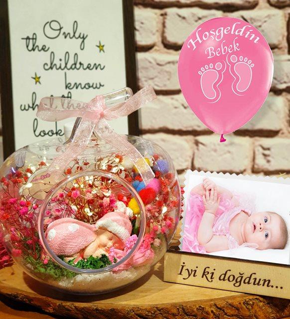 Kız Bebek Kişiye Özel İyiki Doğdun Hediye Seti Yeni Doğan Bebek Hediyesi BEBEK HEDİYESİ