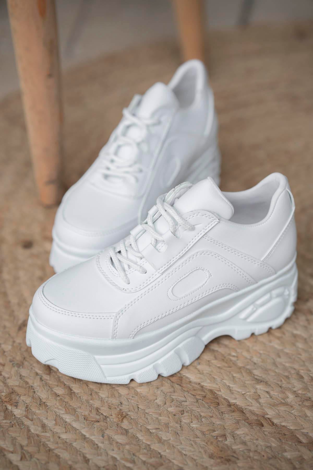 Belinda Kalın Tabanlı Kadın Sneaker Beyaz