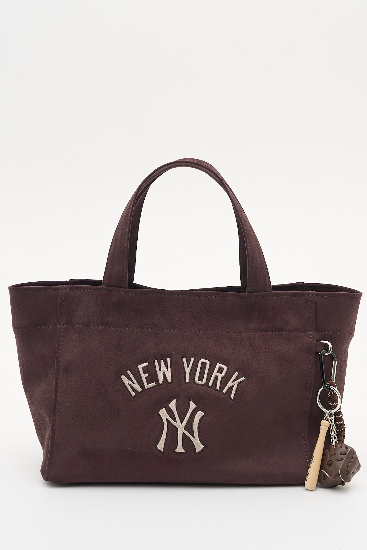 MLB New York Yankees 043 Kadın Deri Kol Çantası Kahverengi
