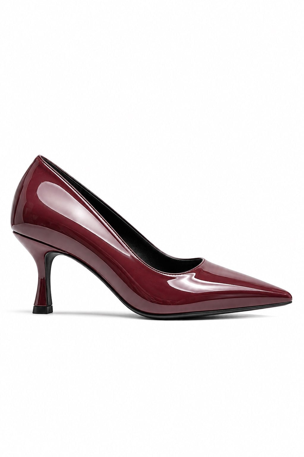 Monat İnce Topuklu Rugan Stiletto Bordo