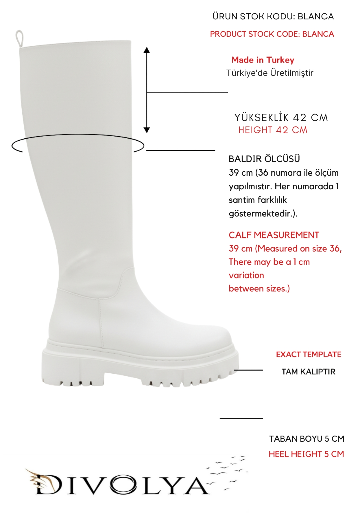 Blanca Beyaz Deri Çekme Günlük Kadın Çizme