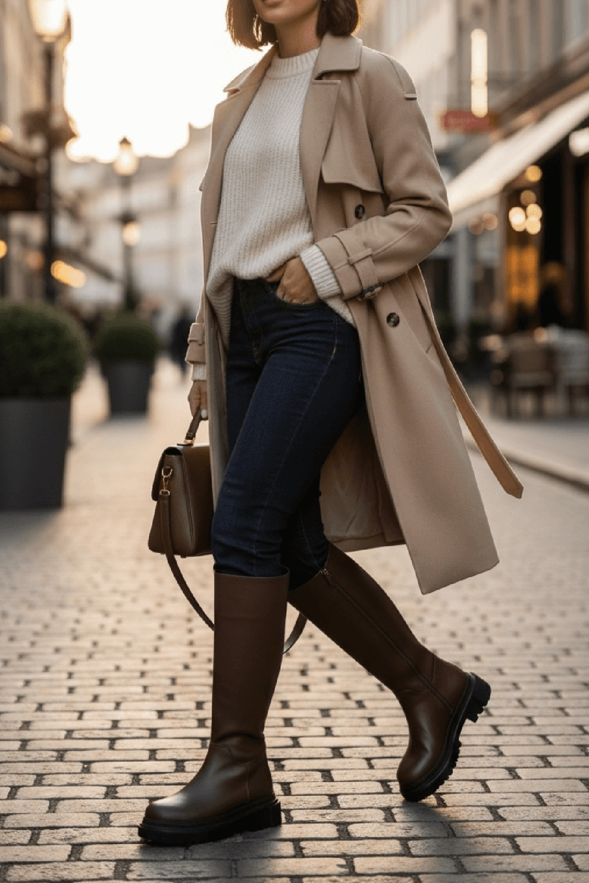 Blanca Kahverengi Çekme Yanı Fermuarlı Günlük Kadın Çizme