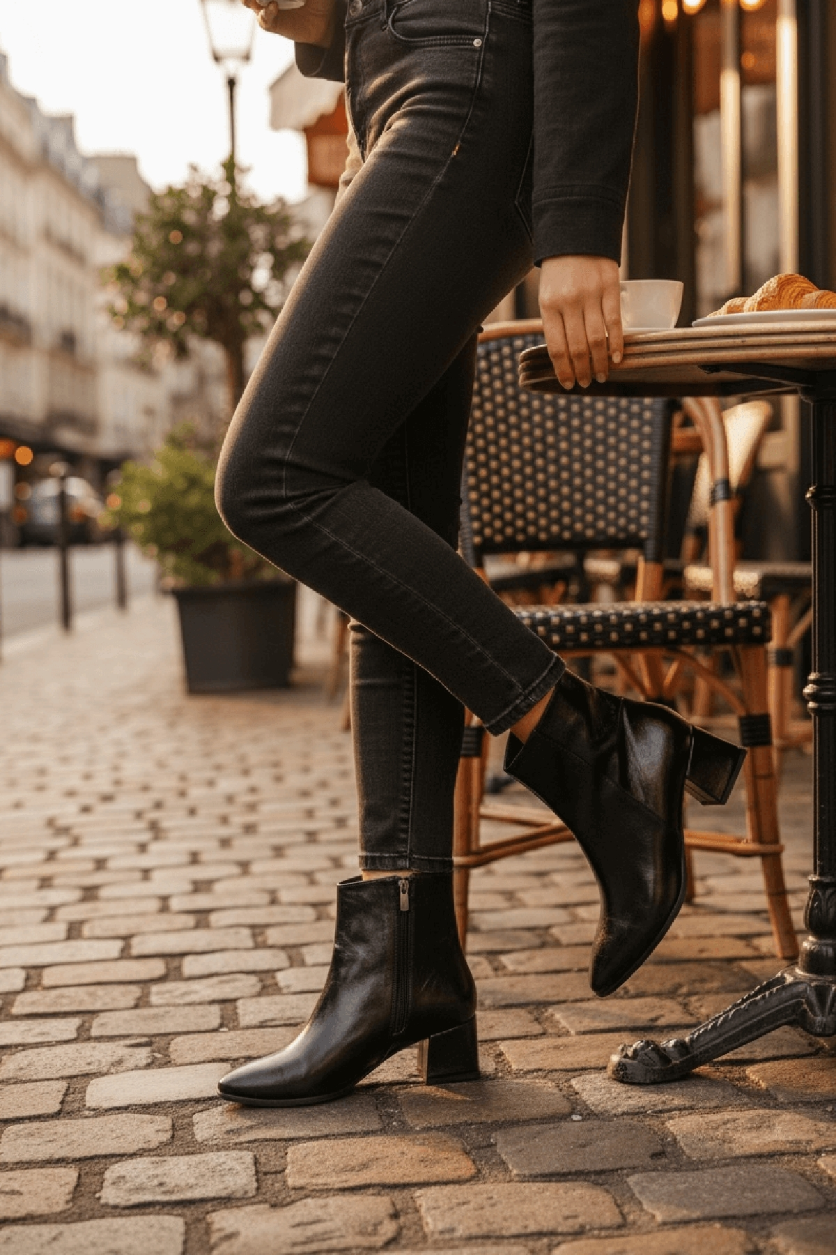 Fiamma Siyah Kırışık Rugan ( 5 Cm Topuklu ) Günlük Kullanım Kadın Botu