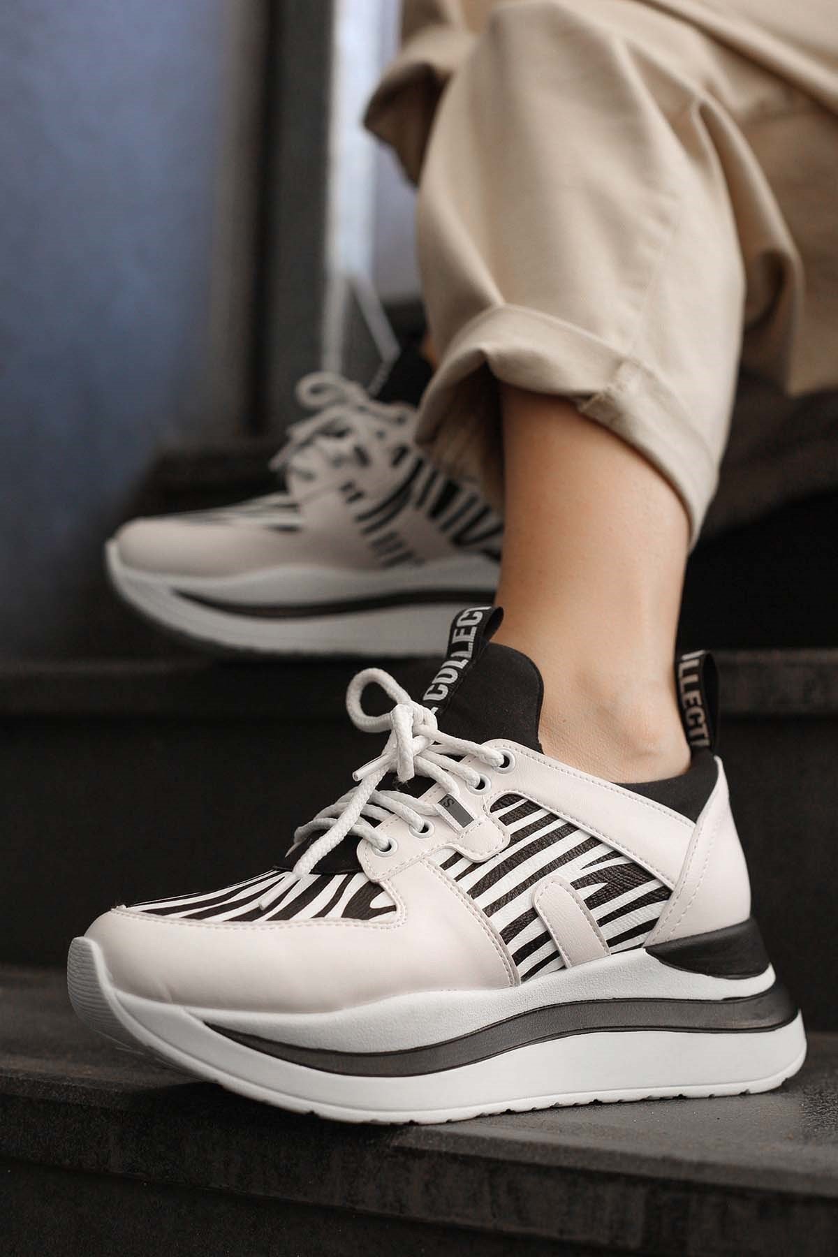 Hugo Siyah Zebra Sneakers