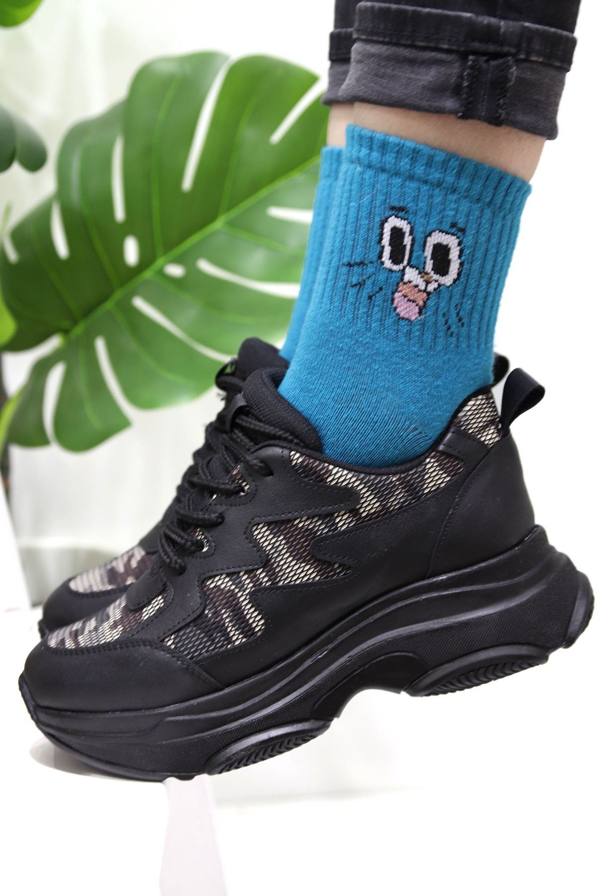 Rock Kamuflaj Desenli Sneaker