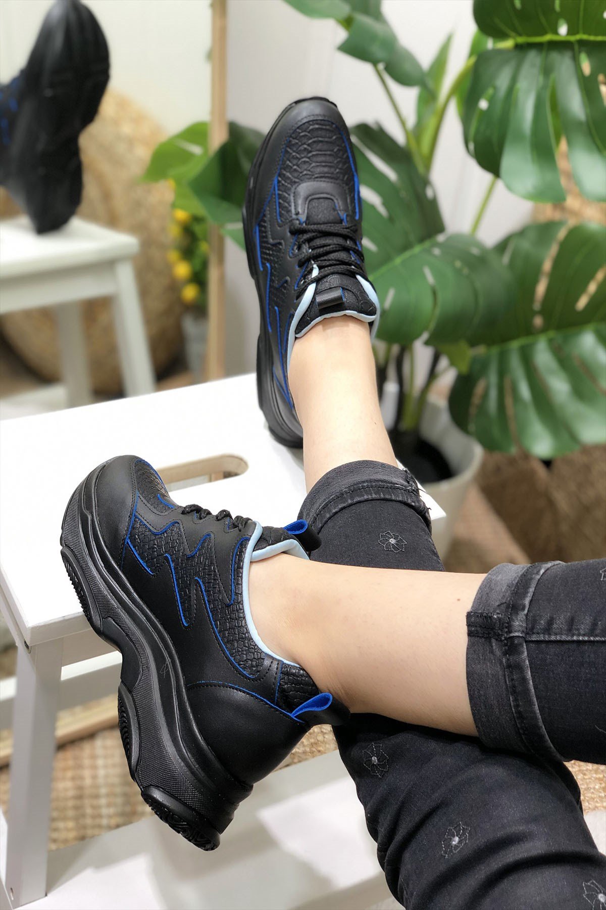 Rock Yılan Desenli Sneaker