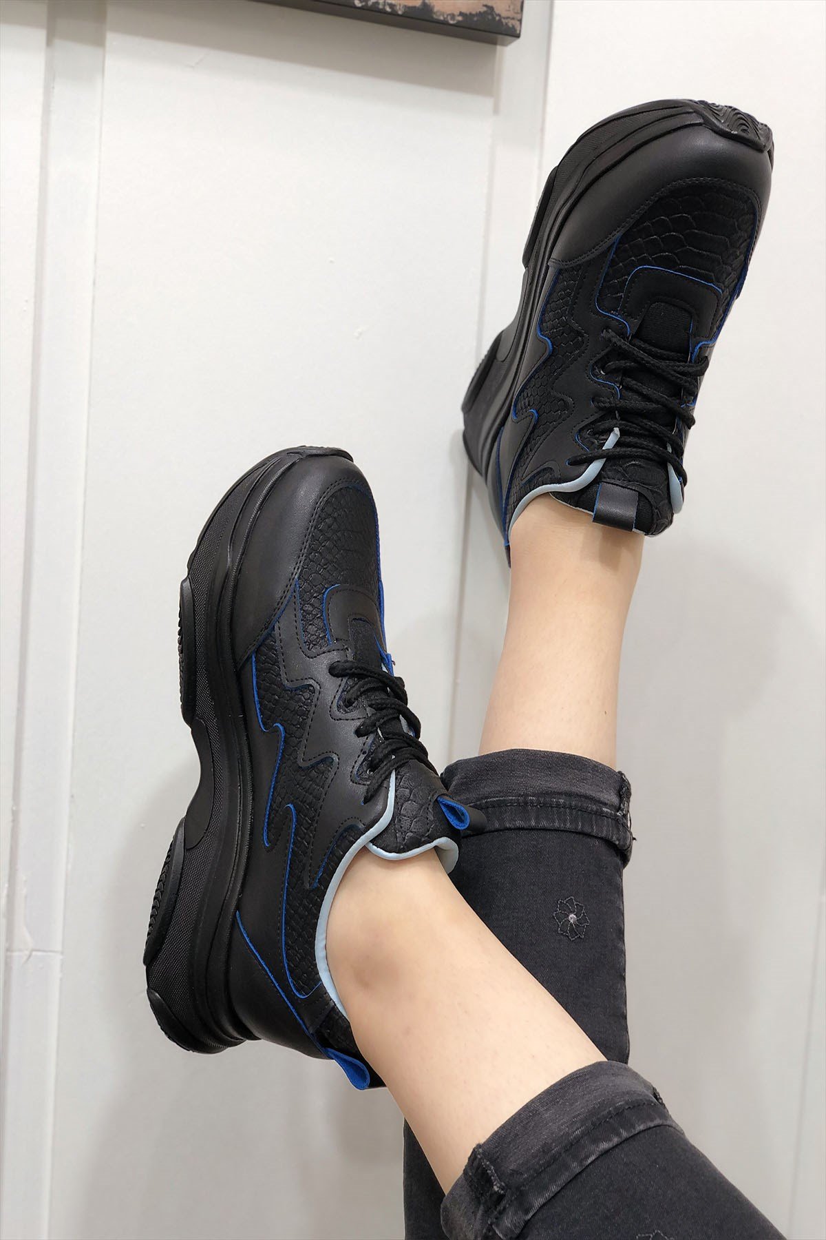 Rock Yılan Desenli Sneaker