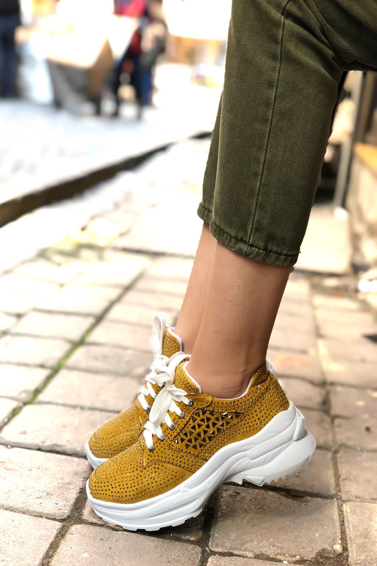 Ruby Taşlı Desenli Günlük Sneaker