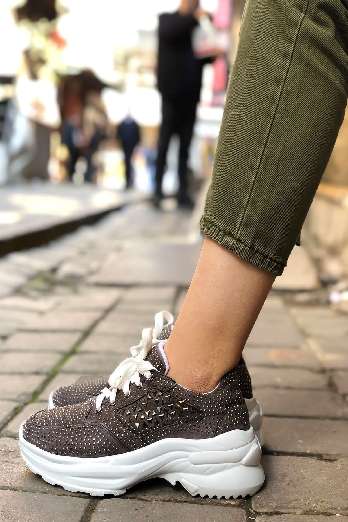 Ruby Taşlı Desenli Günlük Sneaker