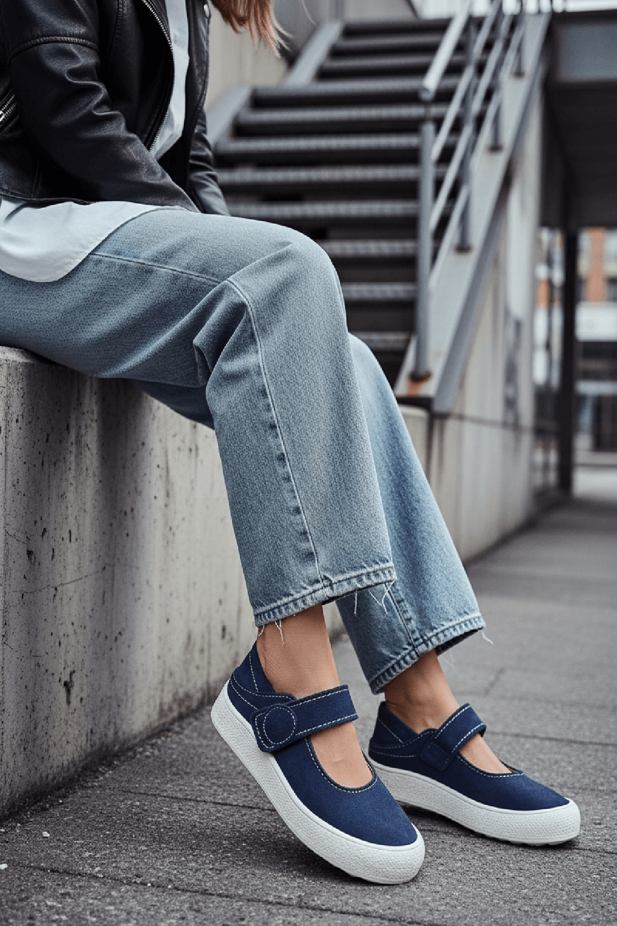 Varius Lacivert Süet ( 3 cm Topuklu ) Yuvarlak Burunlu  Detaylı Loafer Ayakkabı