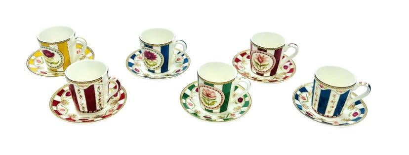 Flowery 6lı kahve fincan seti