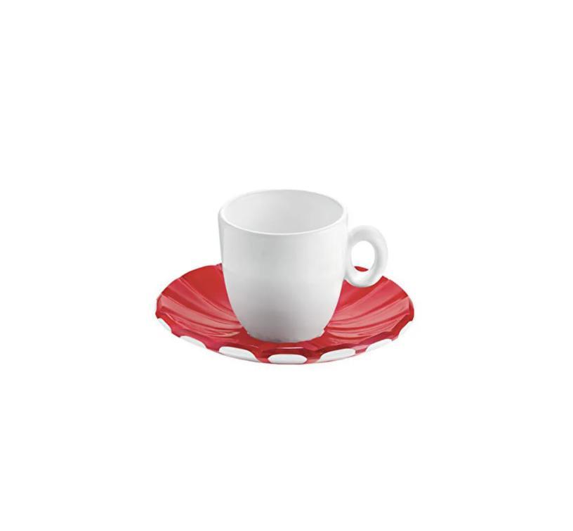 Guzzini Grace 2'li Espresso Takımı Kırmızı