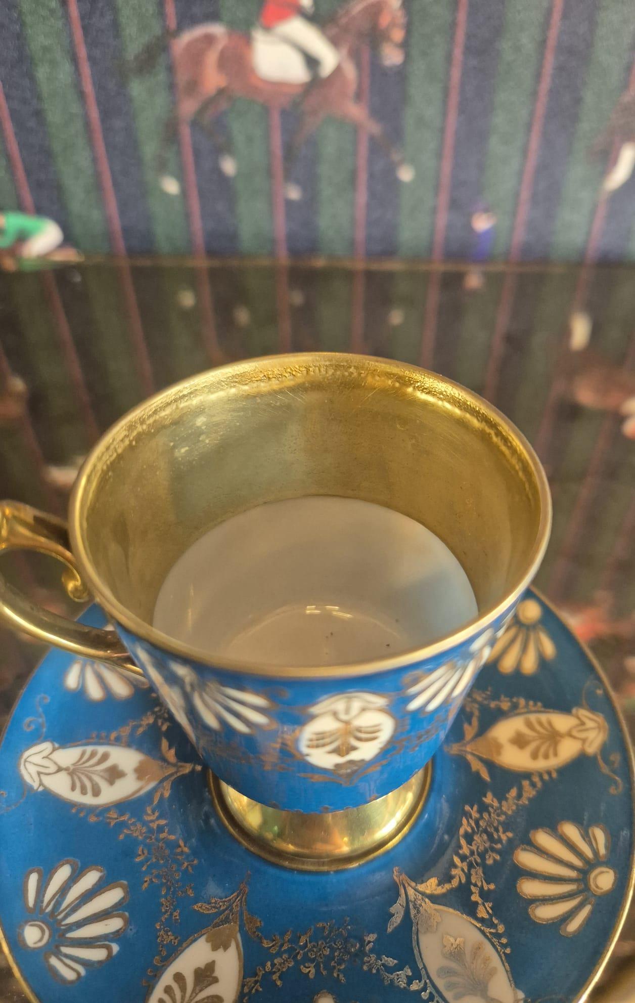 Vintage Ayaklı Fincan Gold İşleme