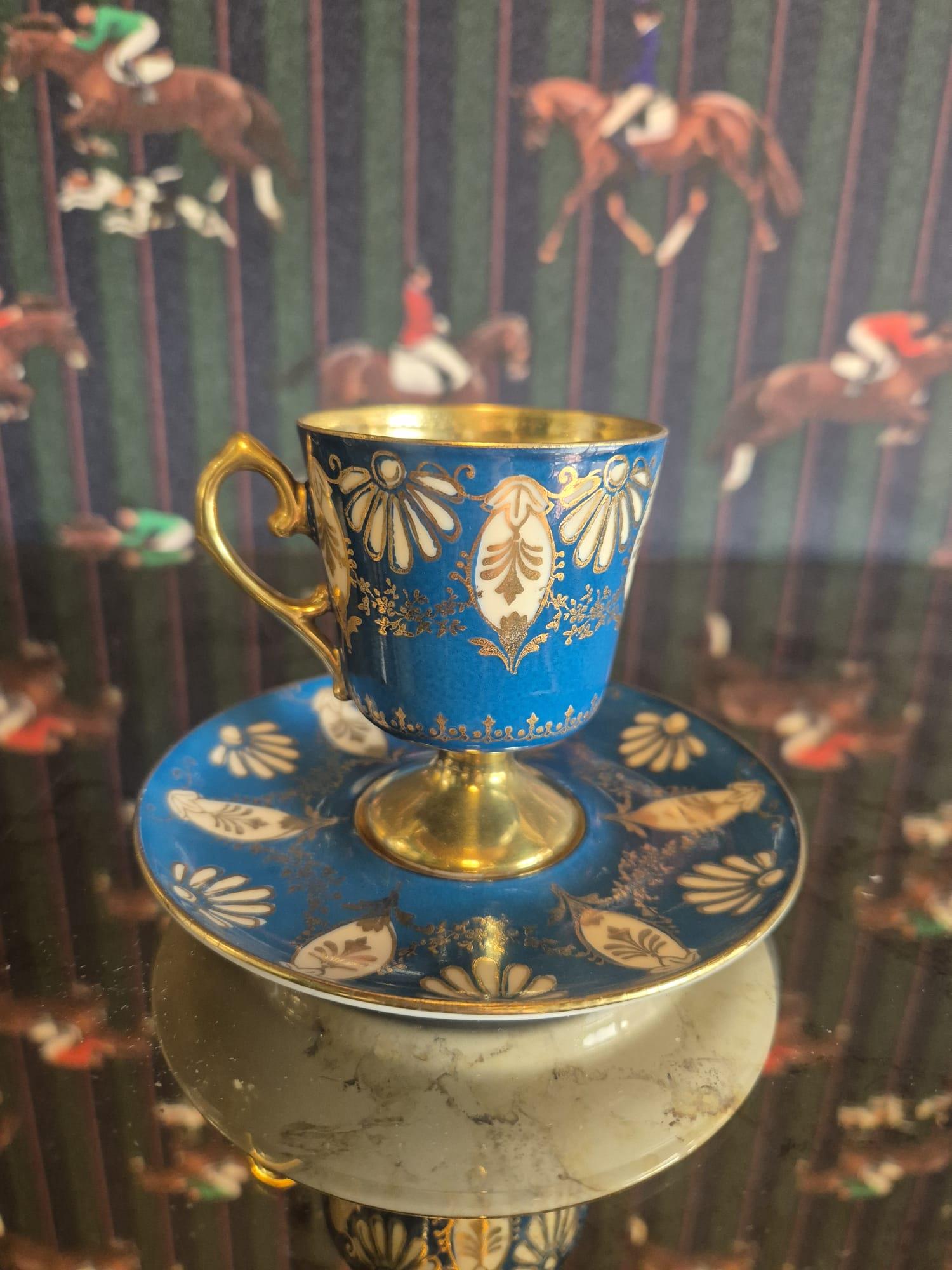 Vintage Ayaklı Fincan Gold İşleme