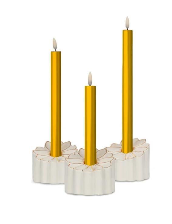 Cam Porselen Led Işıklı Mum 
