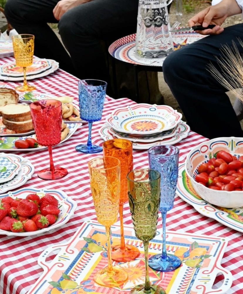 Baci Milano Dolce Vita Limon 6'lı Pasta Tabağı