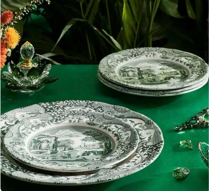 Spode Green Italian Porselen Pasta Tabağı