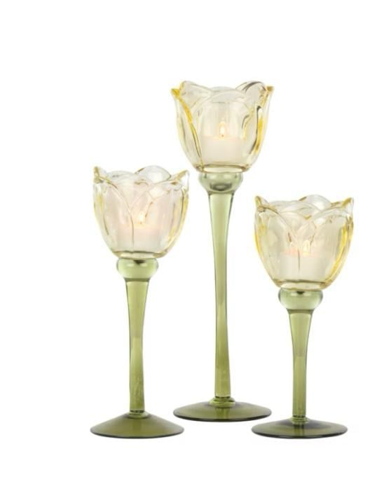 Sarı Cam Kadeh (27 CM)