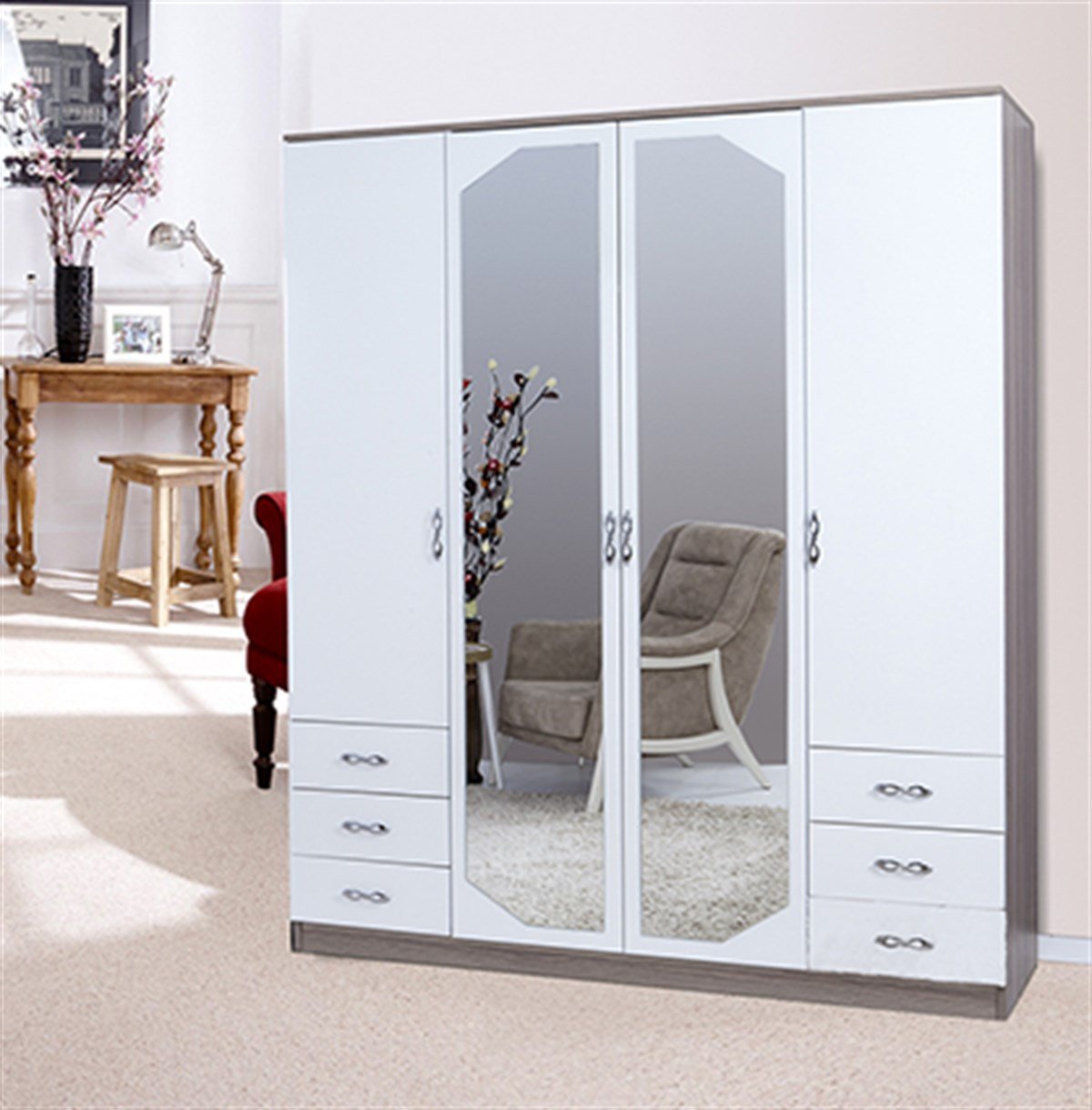DARDASON D514 / 4 KAPILI 6 CEKMECELI GARDROP