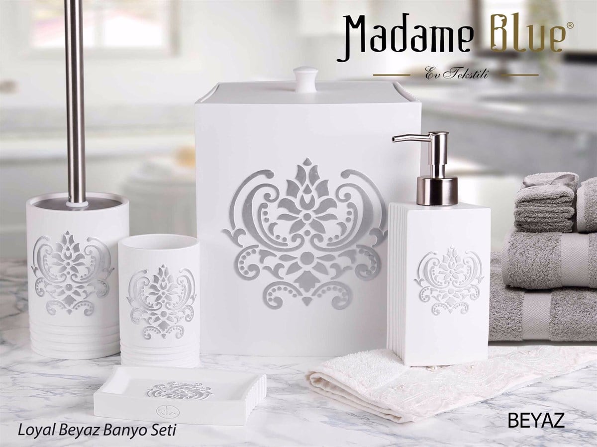 MADAME BLUE POLYESTER 5'Lİ BANYO SETİ