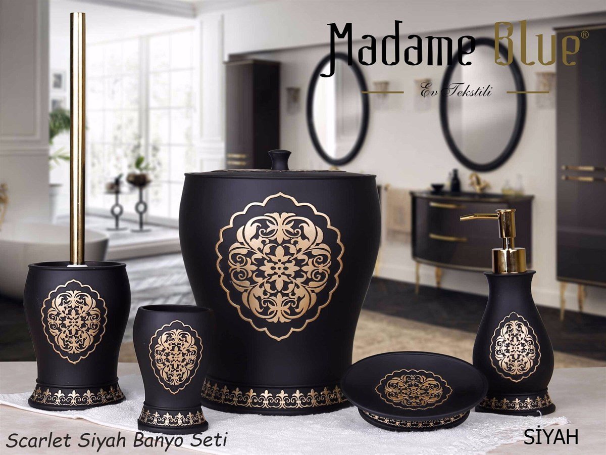 MADAME BLUE POLYESTER 5'Lİ BANYO SETİ