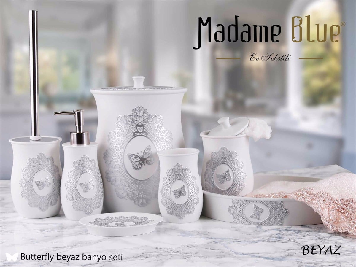 MADAME BLUE POLYESTER 5'Lİ BANYO SETİ