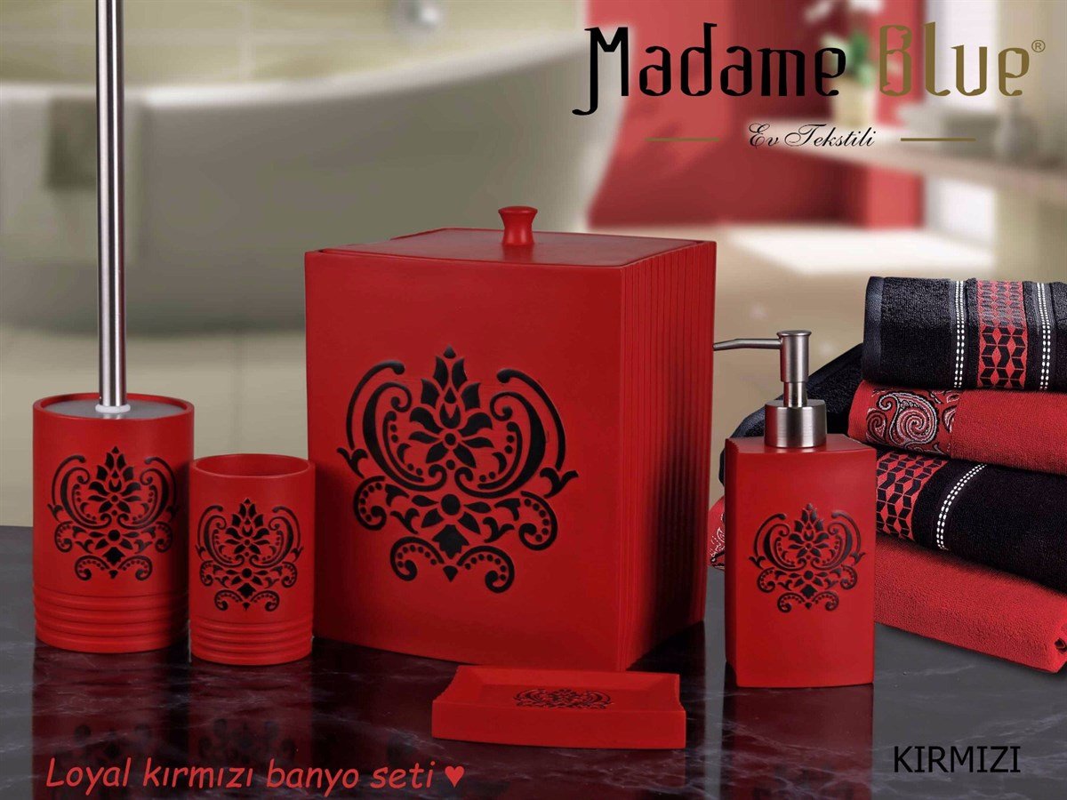 MADAME BLUE POLYESTER 5'Lİ BANYO SETİ