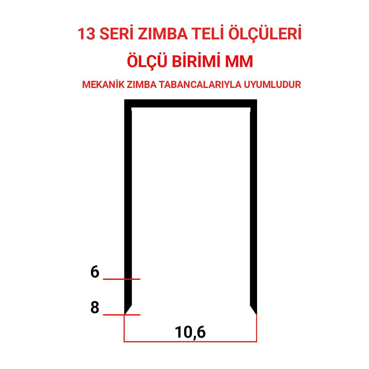 BAY-TEC Zımba Teli 13/8 mm