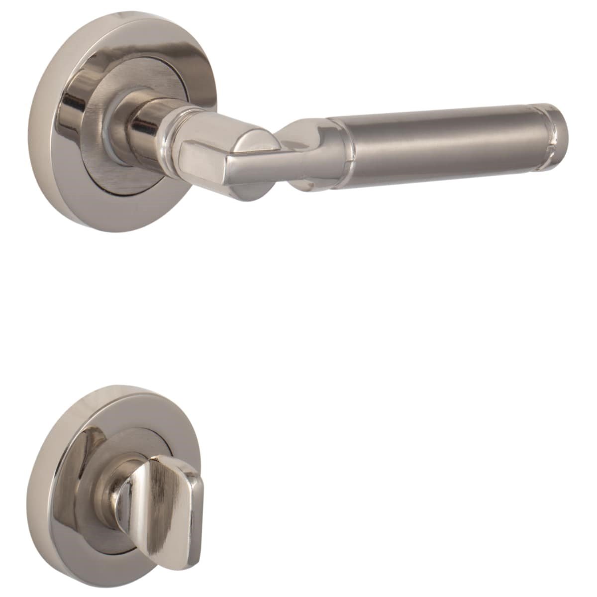 Egemen Rozetli Kapı Kolu Nikel|Saten