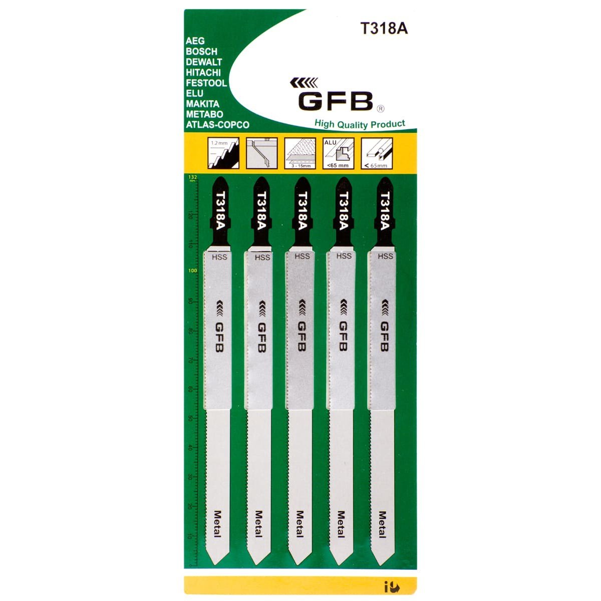 GFB T318-A METAL UZUN DEKUPAJ UCU 5 ADET