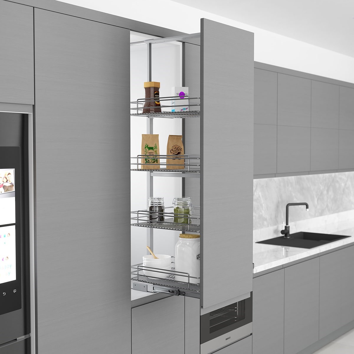 HEMAKS 125-140 CM 4 SEPET TELESKOPİK KİLER