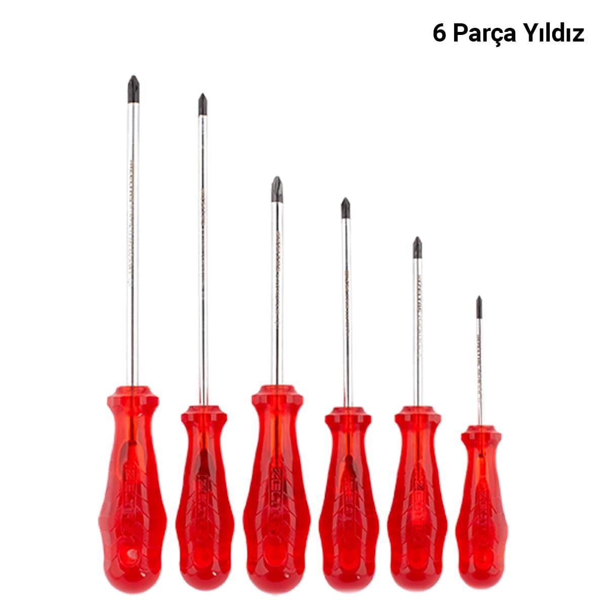 İZELTAŞ Kraft Seri Yıldız Tornavida Takımı 6 Parça
